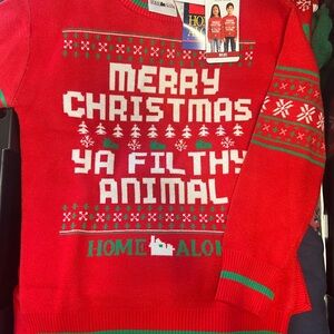 Home Alone 'Merry Christmas Ya Filthy Animal' Red Holiday Sweater